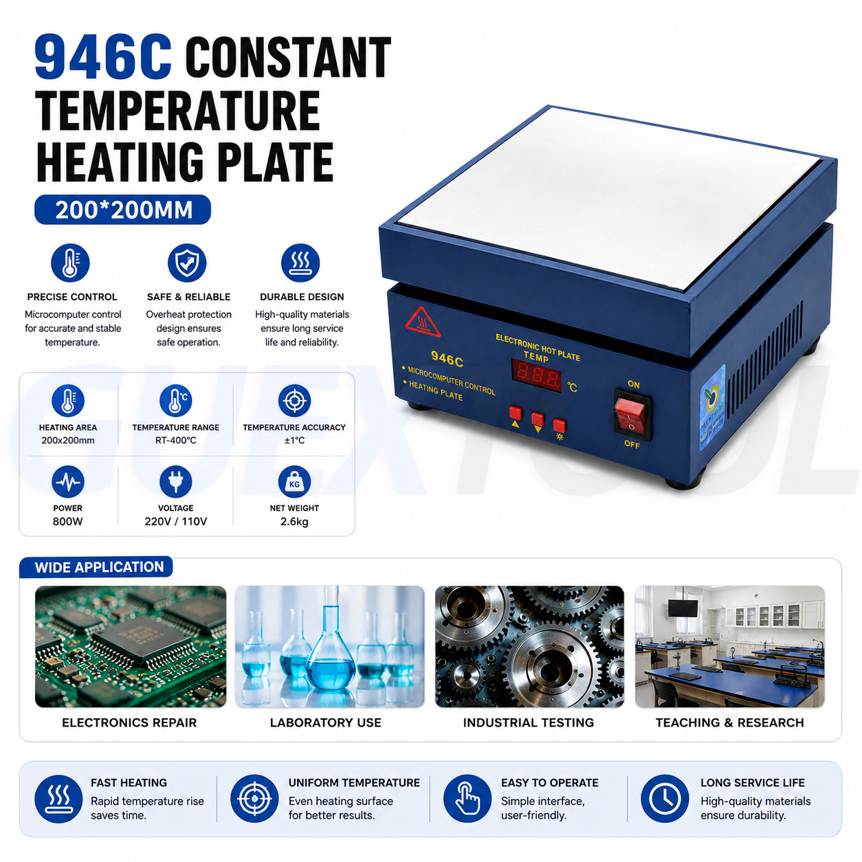 Electronics Repair Table - Heating Station Electronic Hot Plate Table