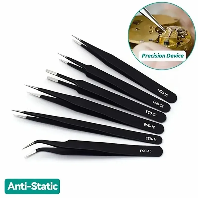 6pcs Precision Long Tweezers S – Electronics Repair Tool recenzja i cena